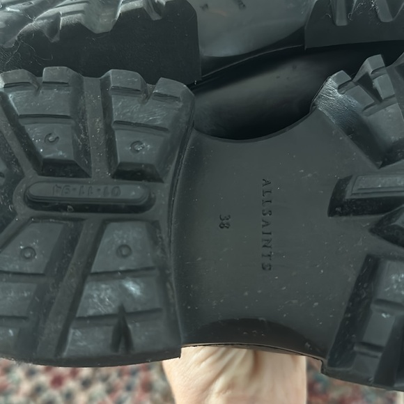 ALL SAINTS LOLA STUDDED CHUNKY LUG LOAFERS - Picture 6 of 6